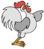 motif bird farm rooster